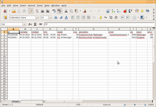 Kursvorlage als CSV in Openoffice/Excel