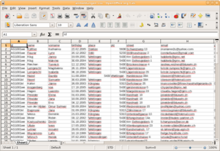 Anmeldungen als CSV in Openoffice/Excel